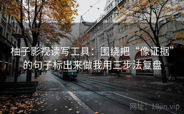 柚子影视读写工具:围绕把“像证据”的句子标出来做我用三步法复盘